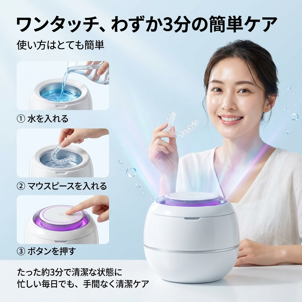 【自宅でしっかりケア】クリーンネクス超音波洗浄を、自宅で。